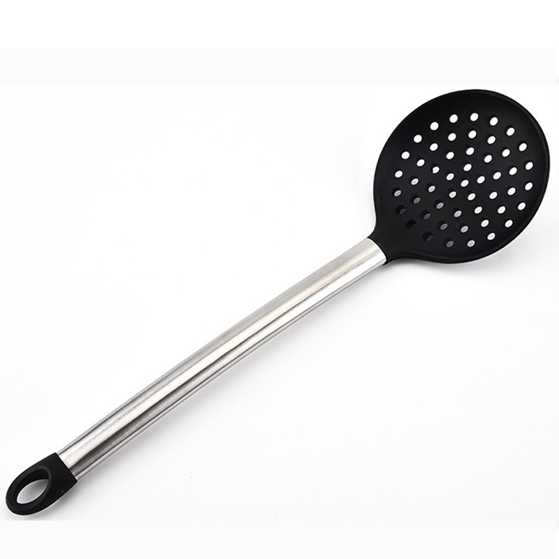 Silicone Slotted Spoon Kitchen accessories Non Stick Cooking Utensils Skimmer with Stainless steel handle